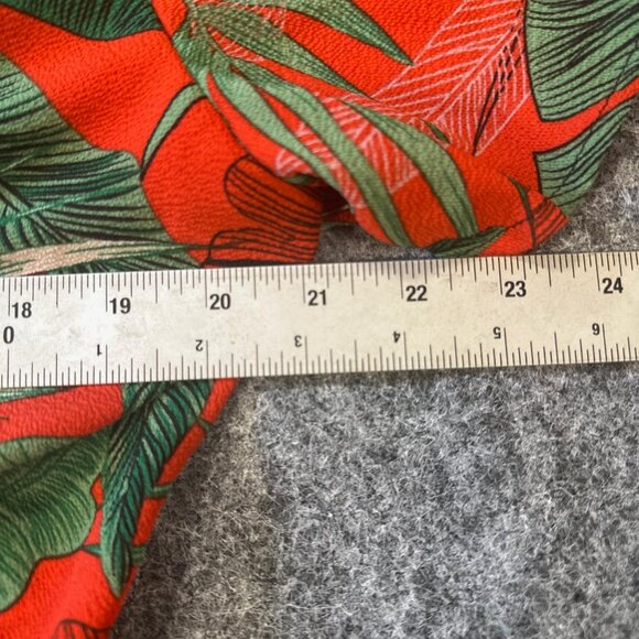 SHEIN Curve Womens Tropical Print Knot Front Crop Blouse 2X Beachy Summer NWOT - Picture 14 of 16